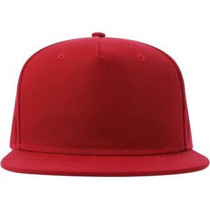 Atlantis Unisex Adult 5 Panel  Baseball Cap / Red